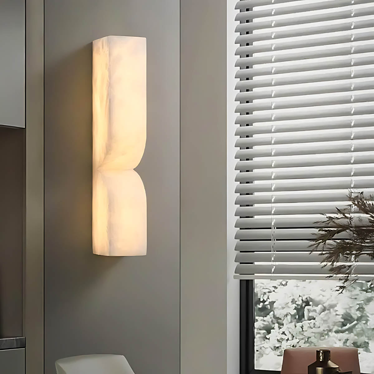 Alder Vessel Marble Hourglass Wall Sconce — gallery image 6