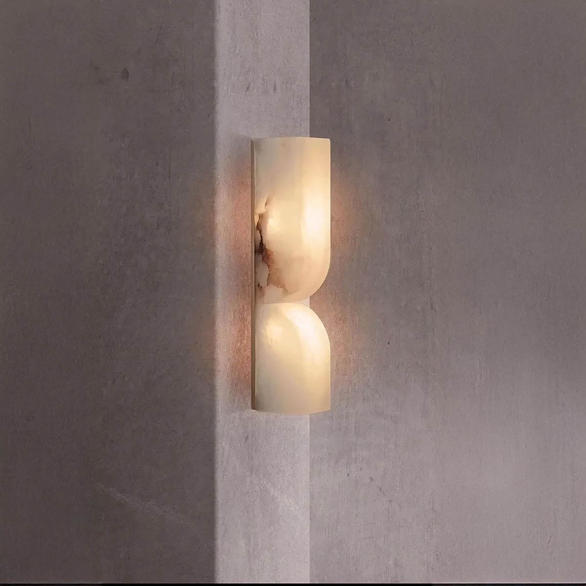Alder Vessel Marble Hourglass Wall Sconce — gallery image 2