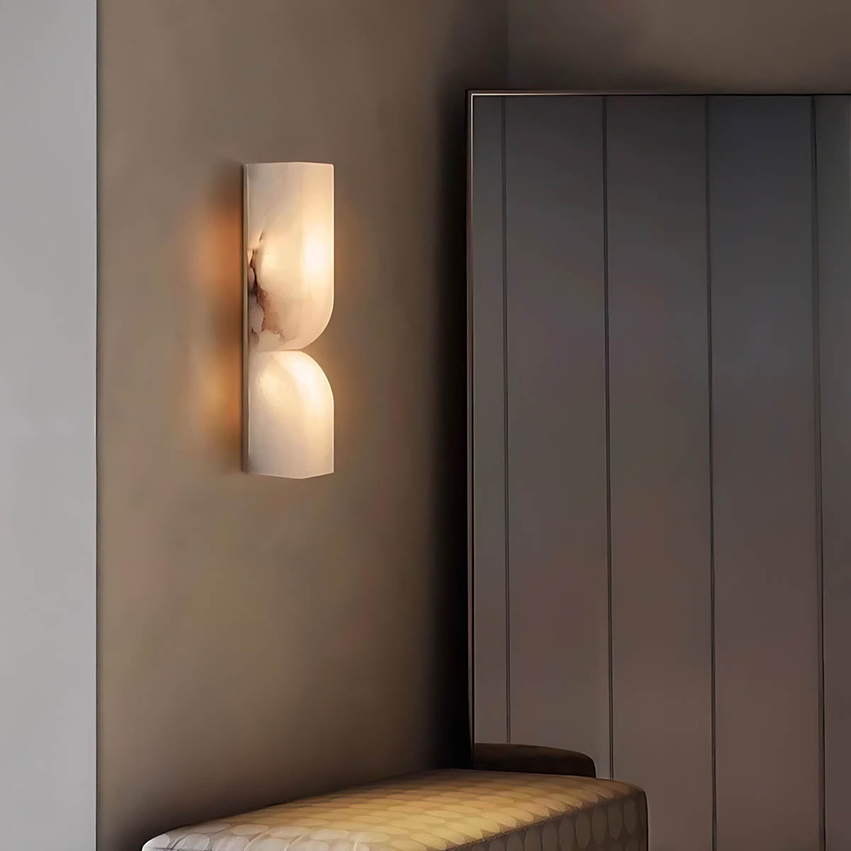 Alder Vessel Marble Hourglass Wall Sconce — gallery image 7