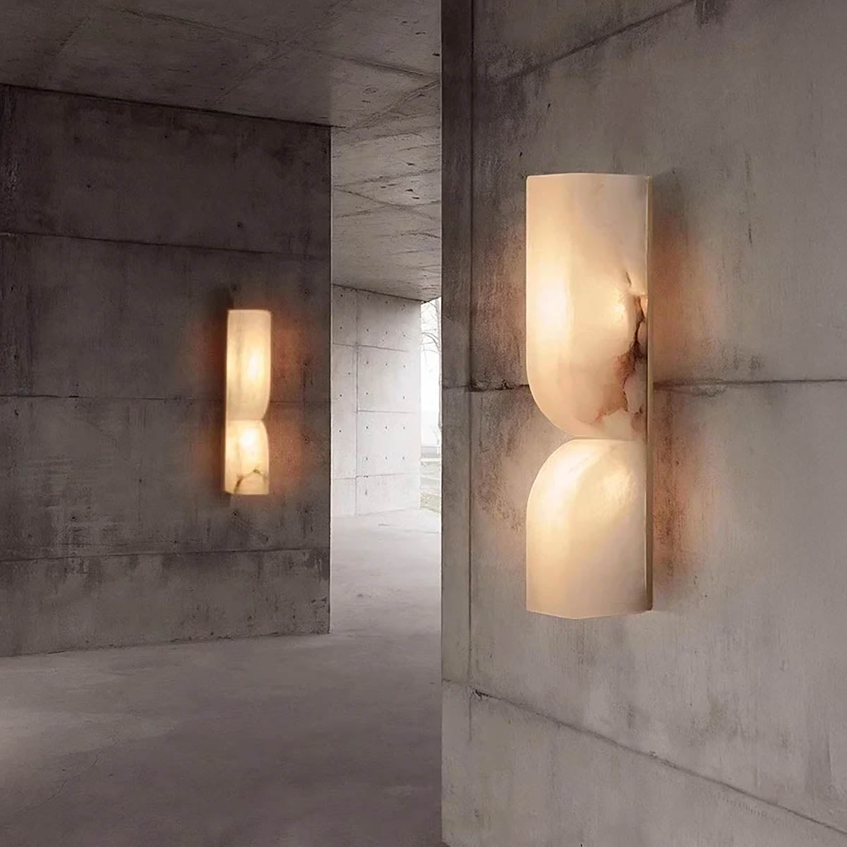 Alder Vessel Marble Hourglass Wall Sconce — gallery image 4