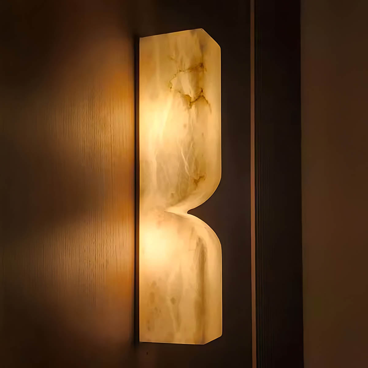 Alder Vessel Marble Hourglass Wall Sconce — gallery image 3