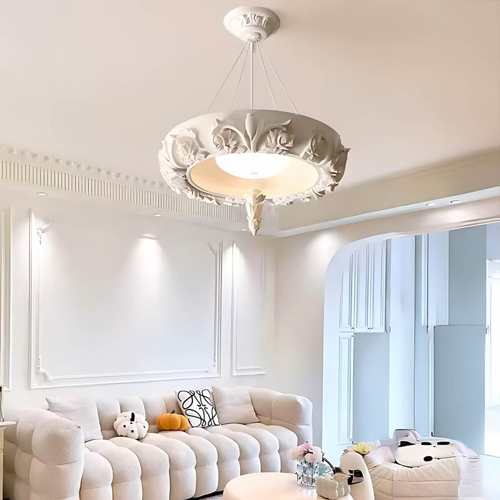 Bracken Vessel Resin Ring Chandelier — gallery image 4