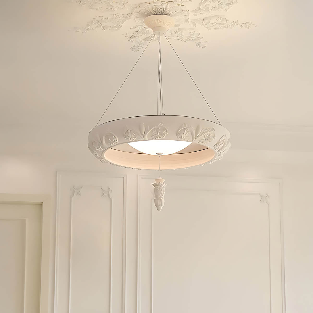 Bracken Vessel Resin Ring Chandelier — gallery image 9