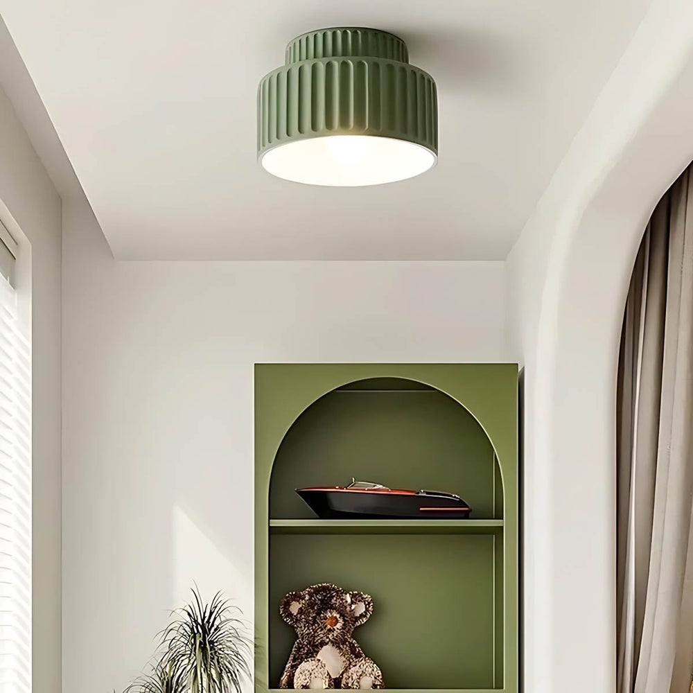Hollis Vessel Resin Pleated Ceiling Light — gallery image 4