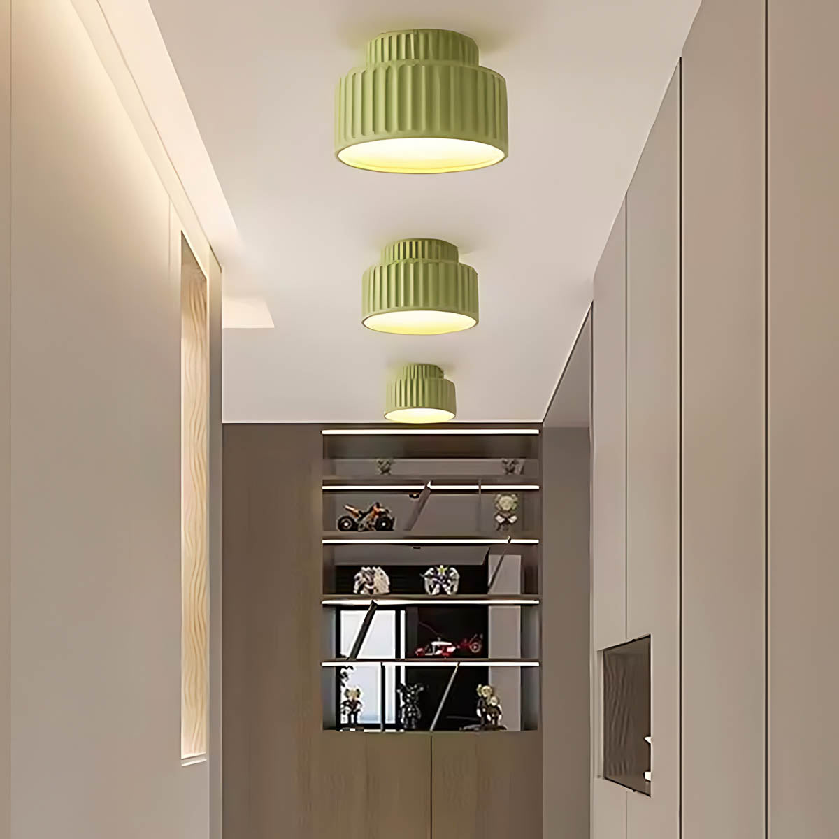 Hollis Vessel Resin Pleated Ceiling Light — gallery image 9