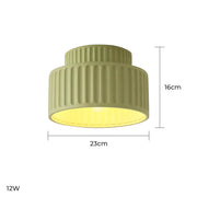 Hollis Vessel Resin Pleated Ceiling Light — gallery image 15