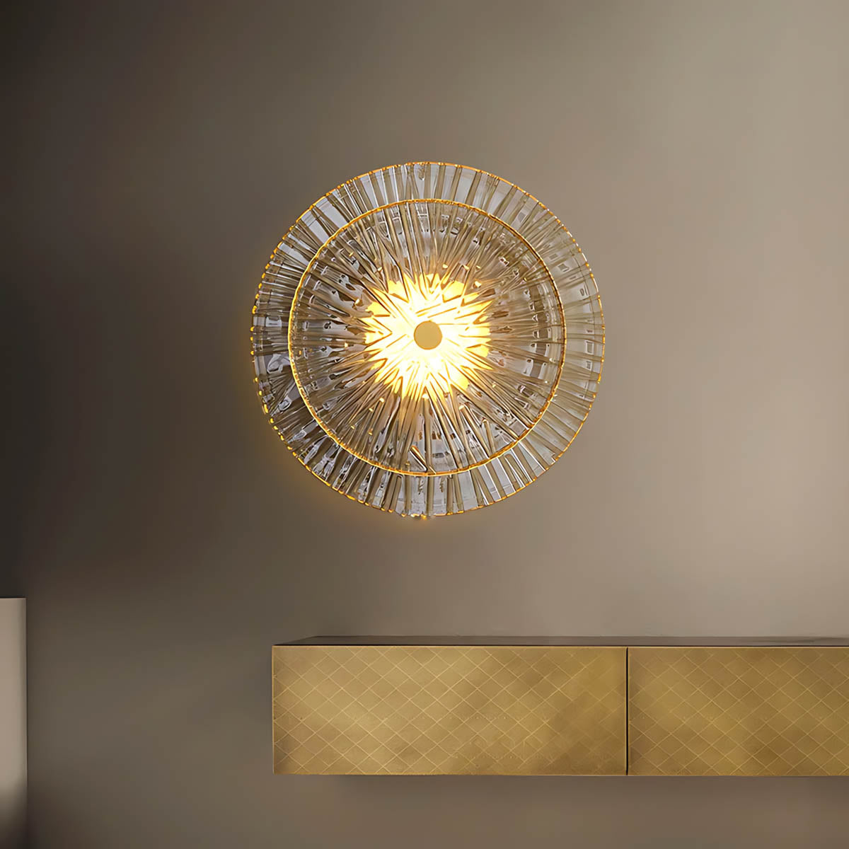 Rowan Vessel Glass Ribbed Wall Sconce — gallery image 4