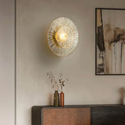 Rowan Vessel Glass Ribbed Wall Sconce — gallery image 2