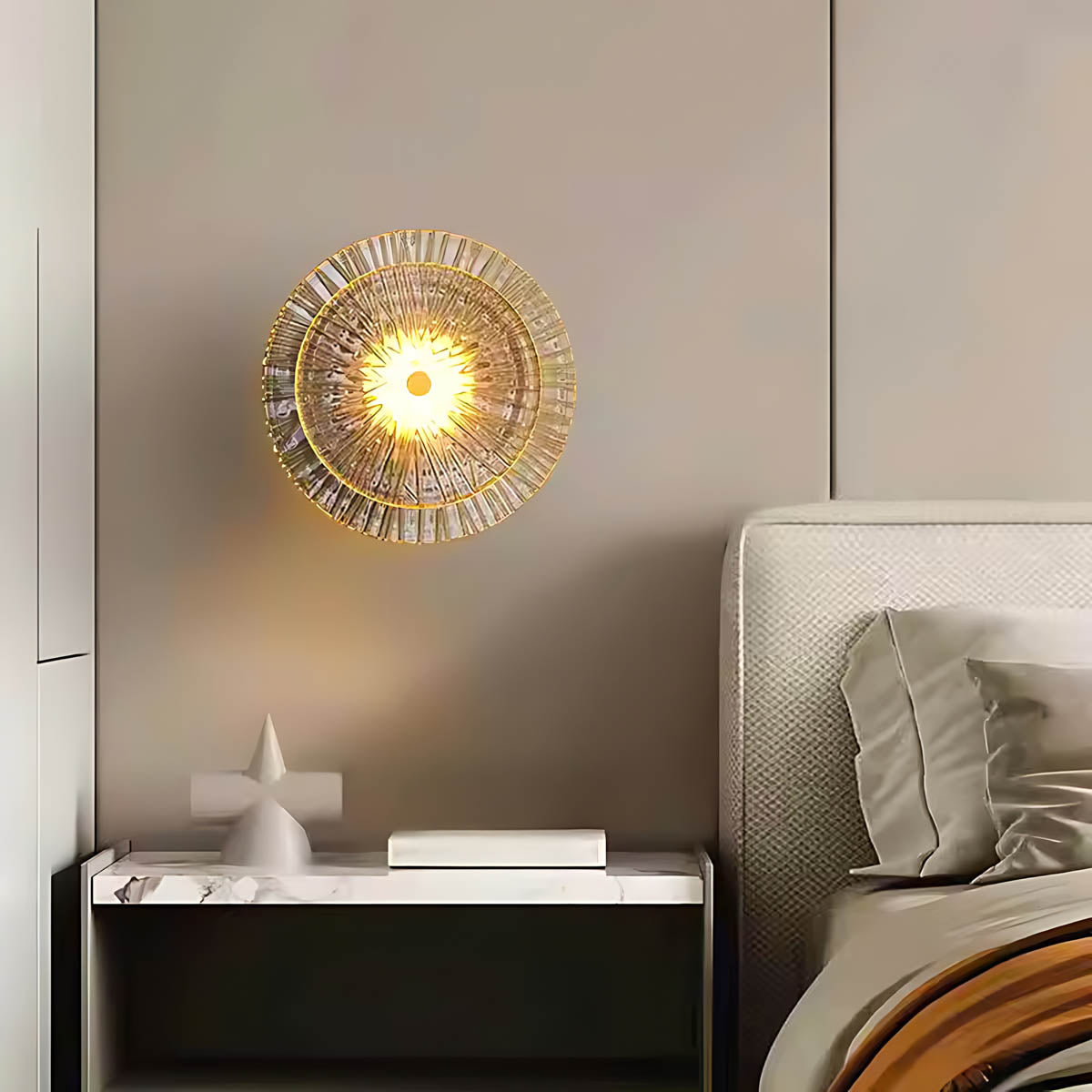 Rowan Vessel Glass Ribbed Wall Sconce — gallery image 8