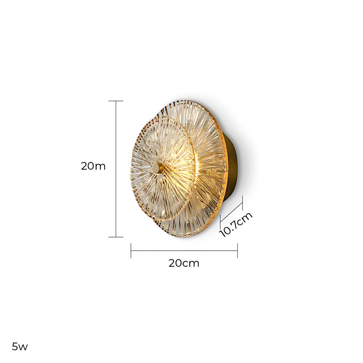 Rowan Vessel Glass Ribbed Wall Sconce — gallery image 14