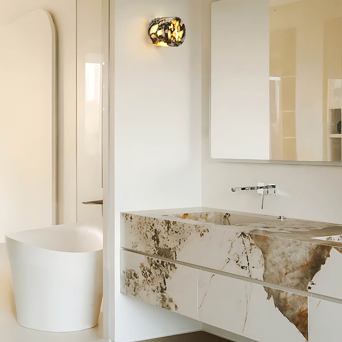 Juniper Vessel Marble Wall Sconce — gallery image 6