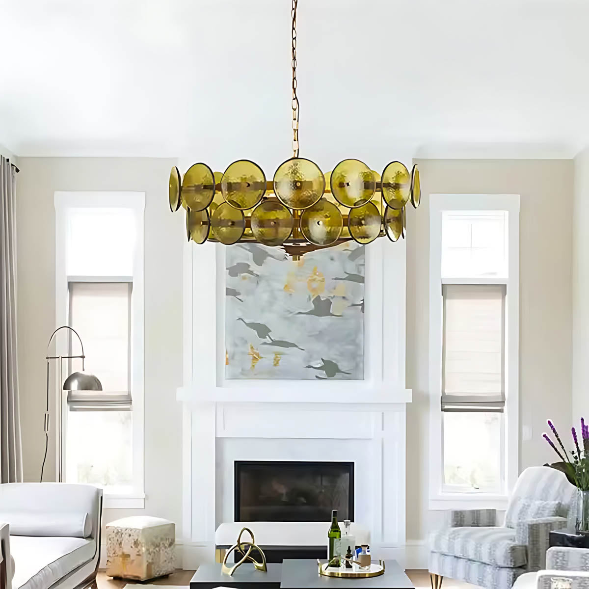 Reed Vessel Glass Chandelier — gallery image 2