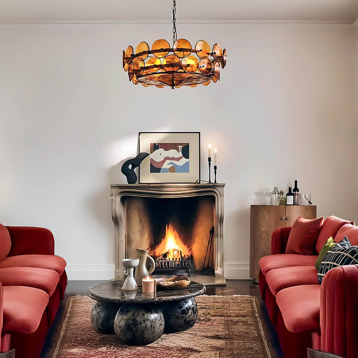 Reed Vessel Glass Chandelier — gallery image 10