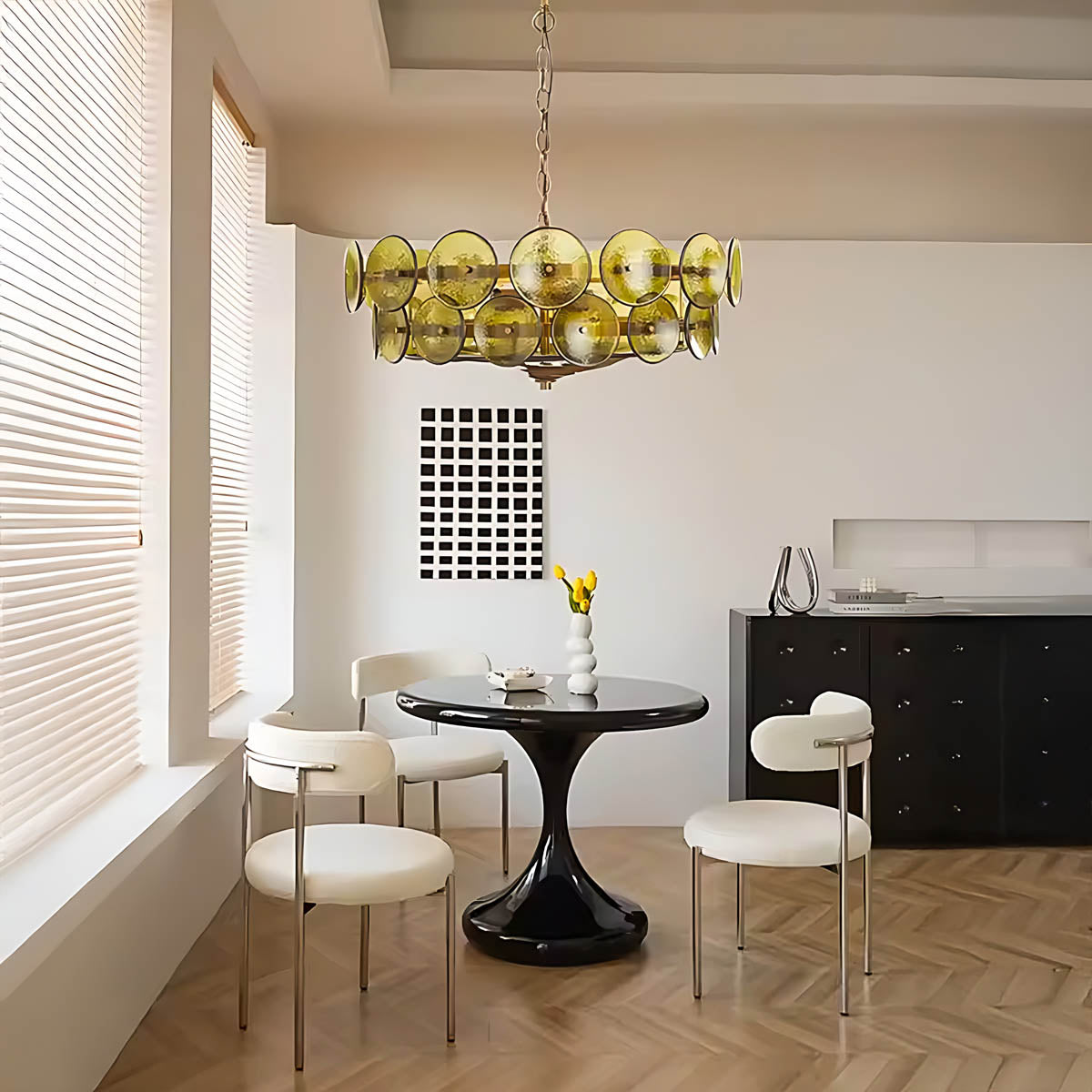 Reed Vessel Glass Chandelier — gallery image 12