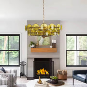 Reed Vessel Glass Chandelier — gallery image 4