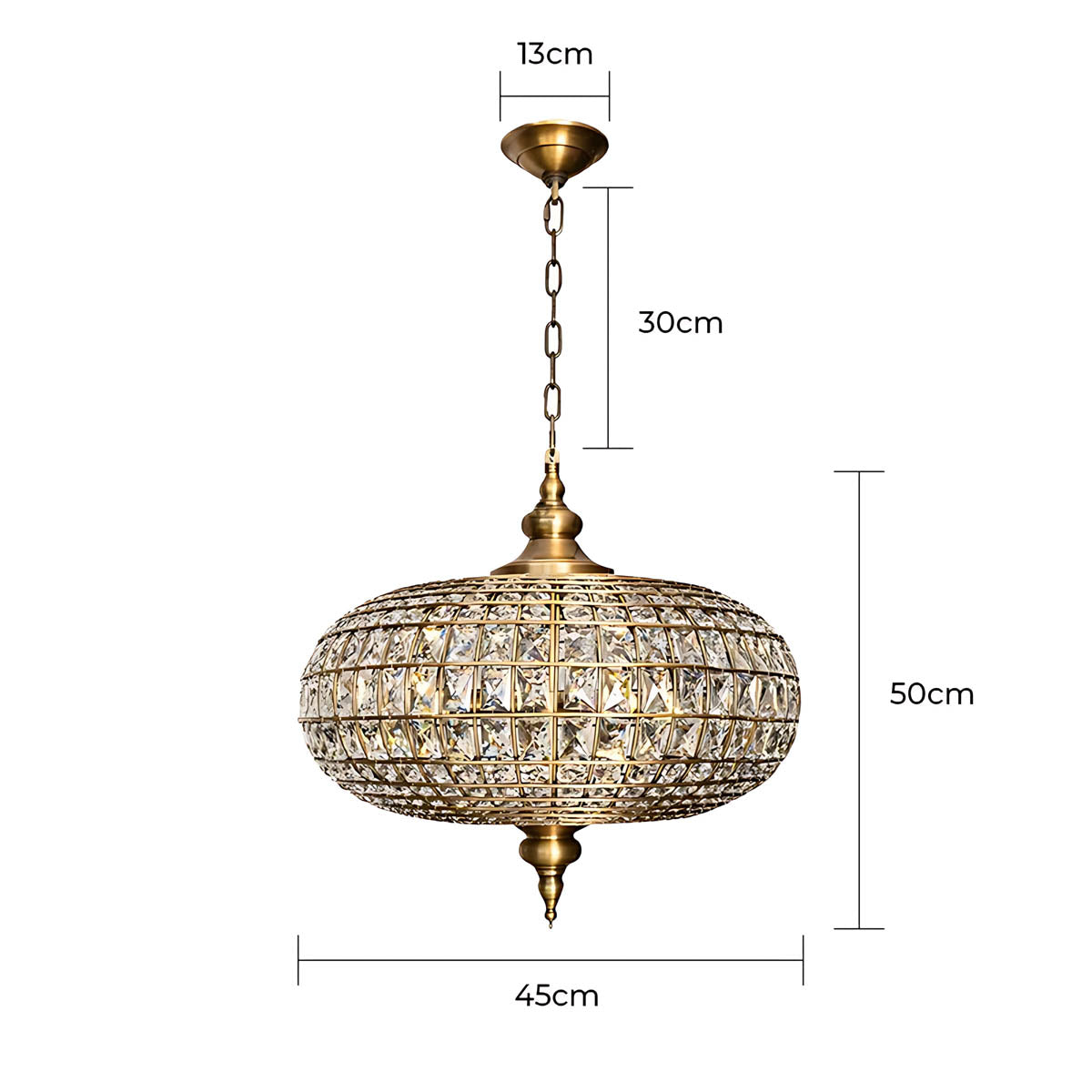 Fenwick Vessel Crystal Dome Chandelier — gallery image 13