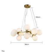 Marlow Vessel Glass Cluster Chandelier — gallery image 14