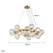 Marlow Vessel Glass Cluster Chandelier — gallery image 21