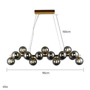 Marlow Vessel Glass Cluster Chandelier — gallery image 28