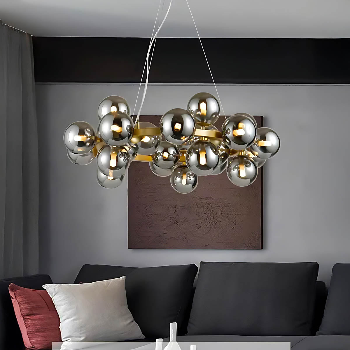 Marlow Vessel Glass Cluster Chandelier — gallery image 3