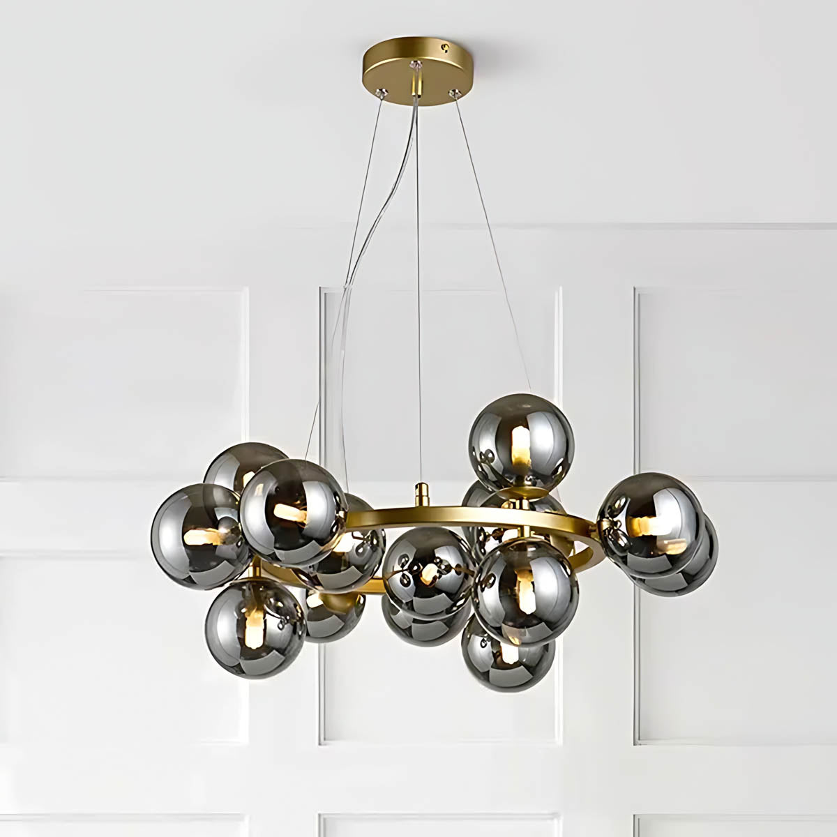 Marlow Vessel Glass Cluster Chandelier — gallery image 7