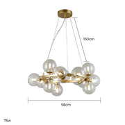 Marlow Vessel Glass Cluster Chandelier — gallery image 16