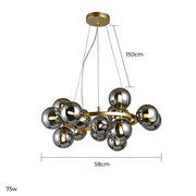 Marlow Vessel Glass Cluster Chandelier — gallery image 18