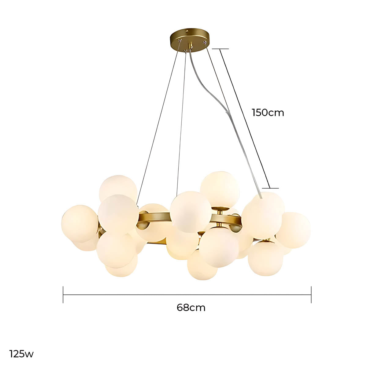 Marlow Vessel Glass Cluster Chandelier — gallery image 19