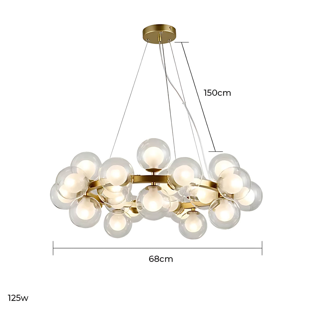 Marlow Vessel Glass Cluster Chandelier — gallery image 20