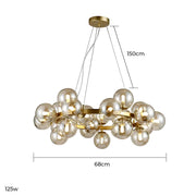 Marlow Vessel Glass Cluster Chandelier — gallery image 22