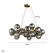 Marlow Vessel Glass Cluster Chandelier — gallery image 23