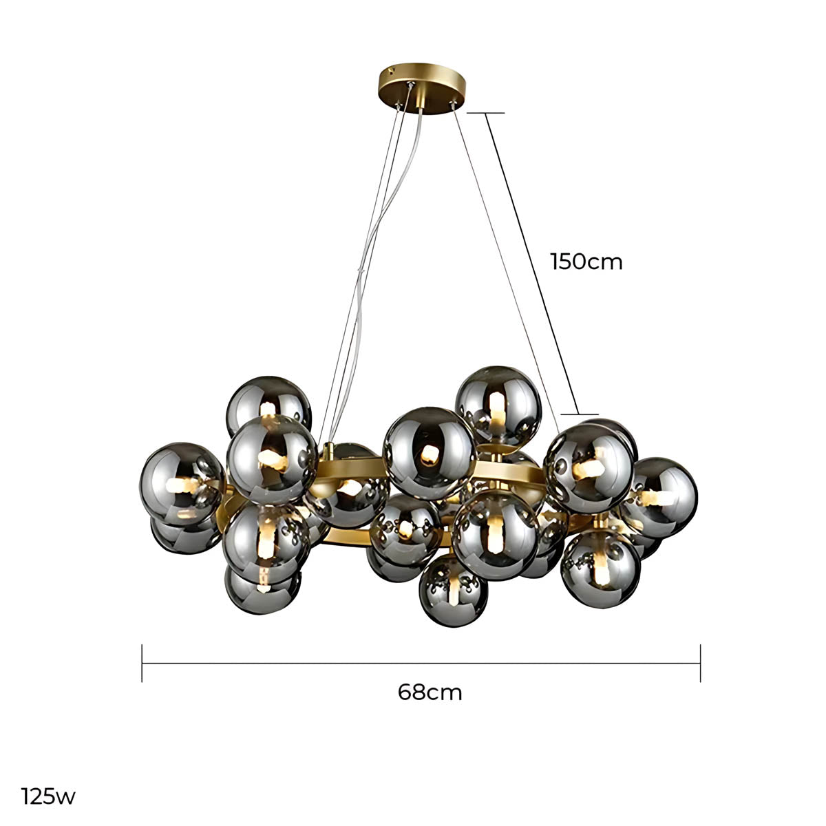 Marlow Vessel Glass Cluster Chandelier — gallery image 23