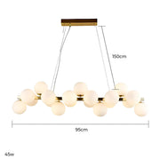 Marlow Vessel Glass Cluster Chandelier — gallery image 24