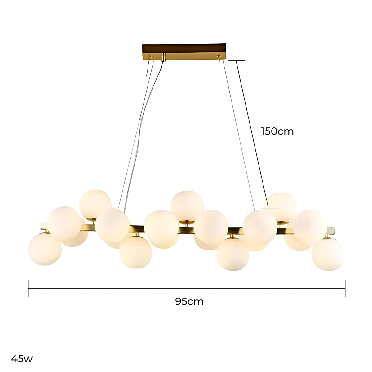 Marlow Vessel Glass Cluster Chandelier — gallery image 24