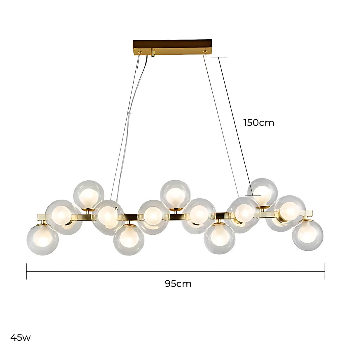 Marlow Vessel Glass Cluster Chandelier — gallery image 25