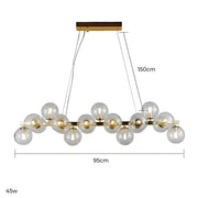 Marlow Vessel Glass Cluster Chandelier — gallery image 26