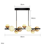 Brier Vessel Acrylic Linear Chandelier — gallery image 8