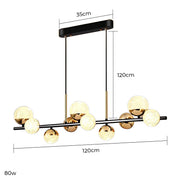 Brier Vessel Acrylic Linear Chandelier — gallery image 9