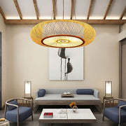 Birch Vessel Bamboo Ring Pendant Light — gallery image 4