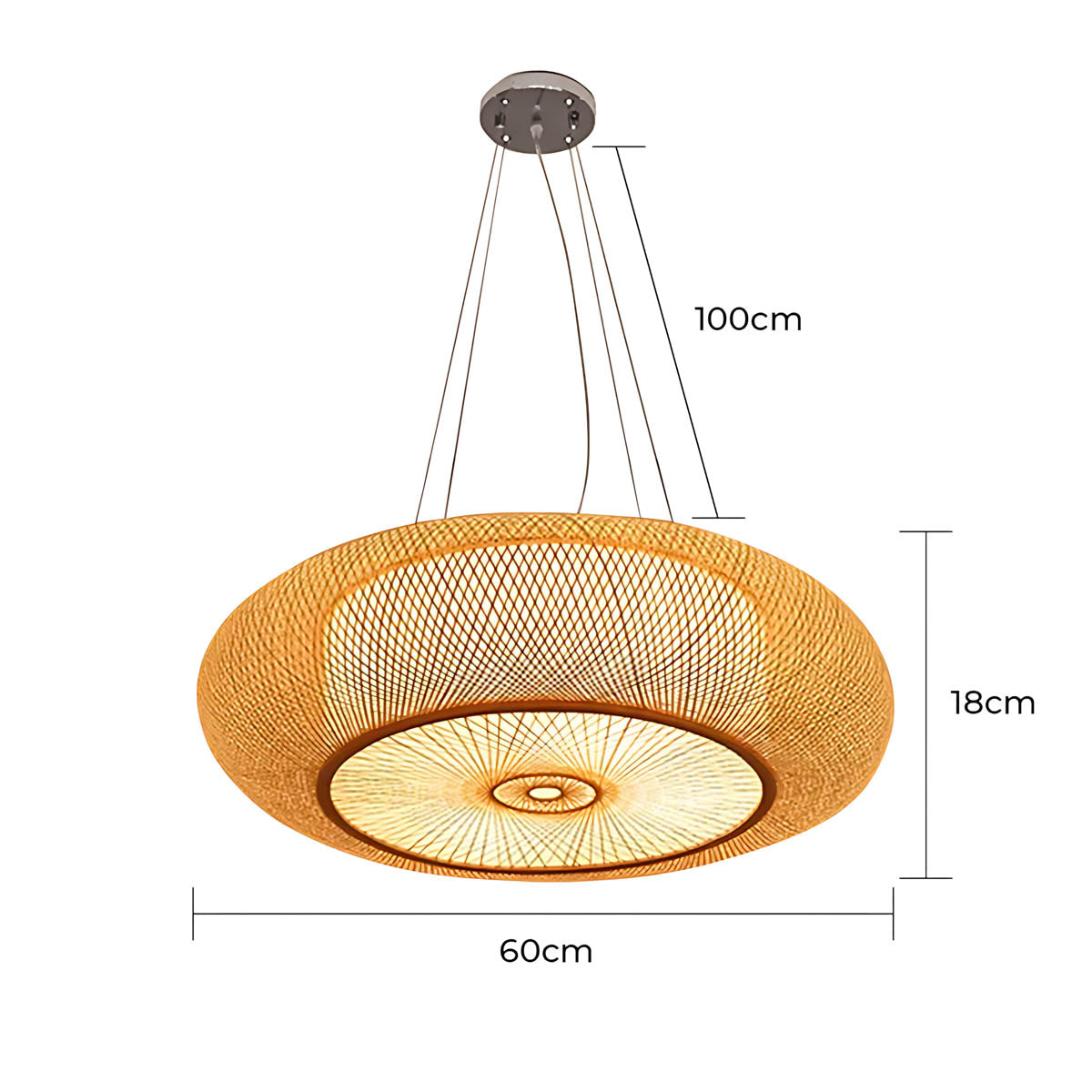 Birch Vessel Bamboo Ring Pendant Light — gallery image 13