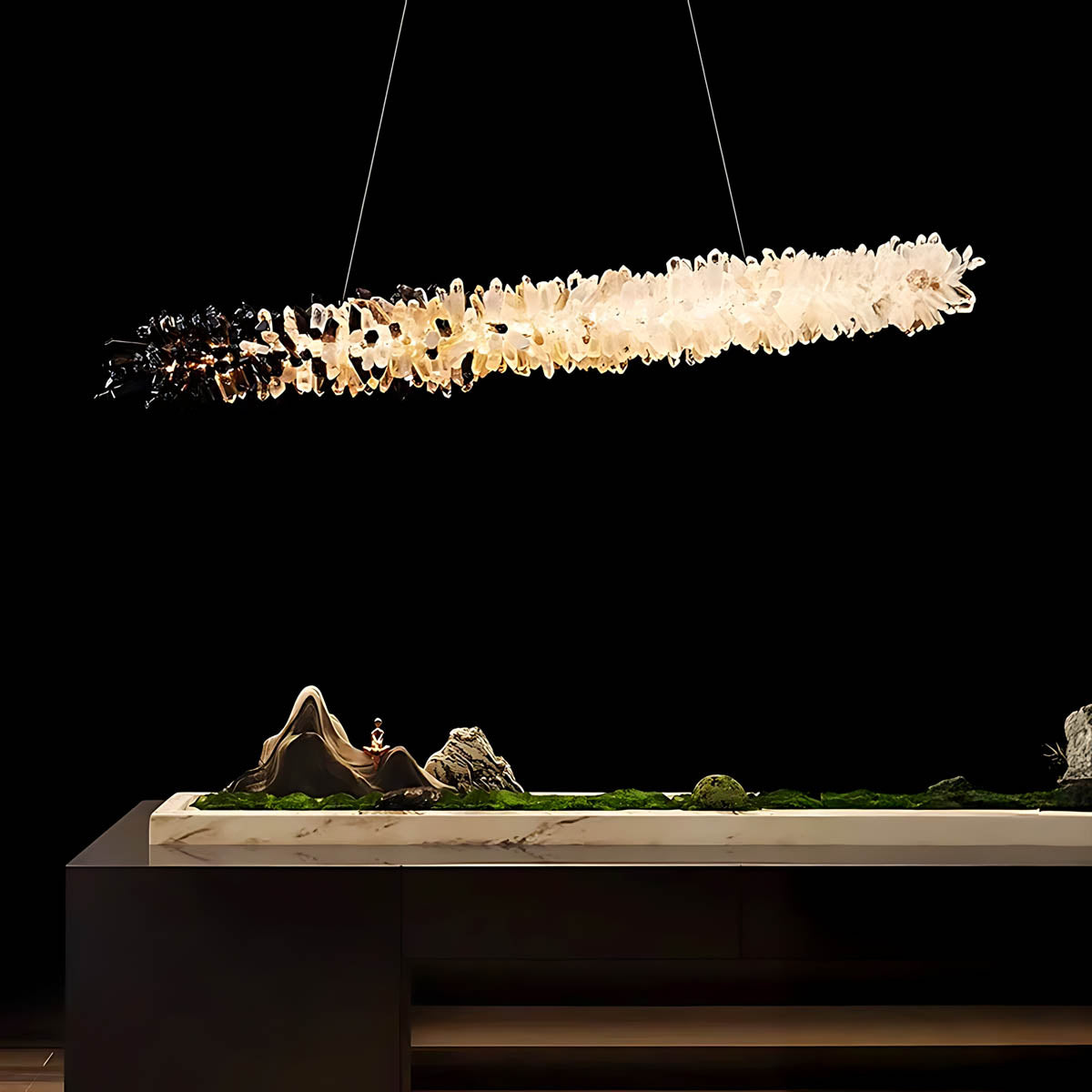 Hawick Vessel Crystal Linear Chandelier — gallery image 3