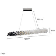Hawick Vessel Crystal Linear Chandelier — gallery image 12