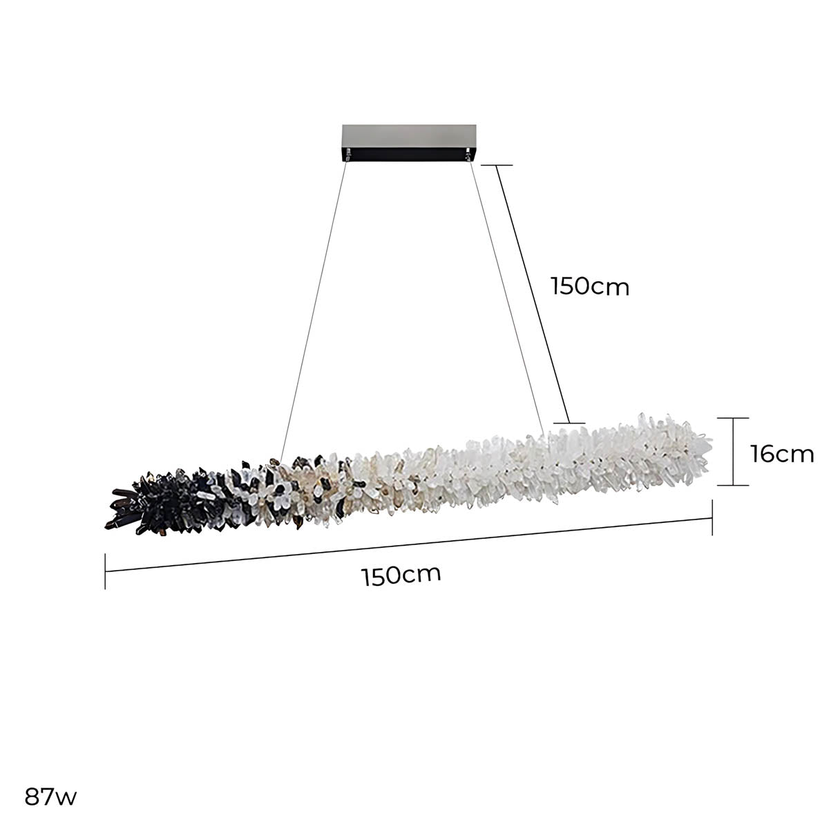 Hawick Vessel Crystal Linear Chandelier — gallery image 13