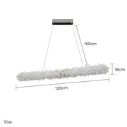 Hawick Vessel Crystal Linear Chandelier — gallery image 17