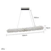 Hawick Vessel Crystal Linear Chandelier — gallery image 18