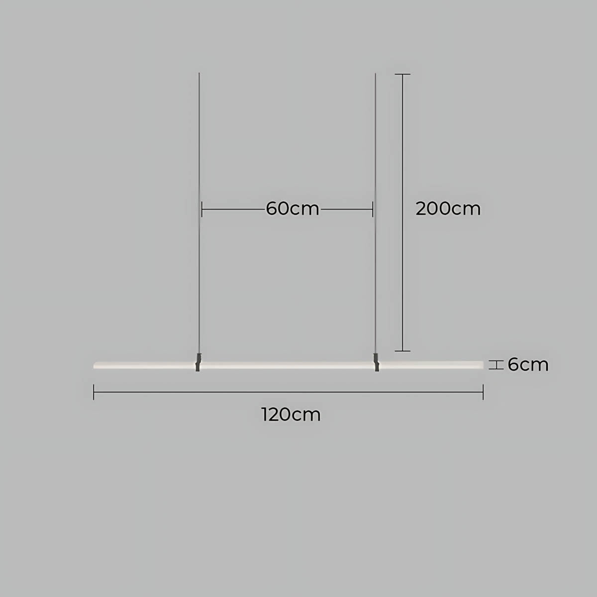 Elmwood Vessel Acrylic Linear Pendant Light — gallery image 12