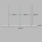Elmwood Vessel Acrylic Linear Pendant Light — gallery image 15