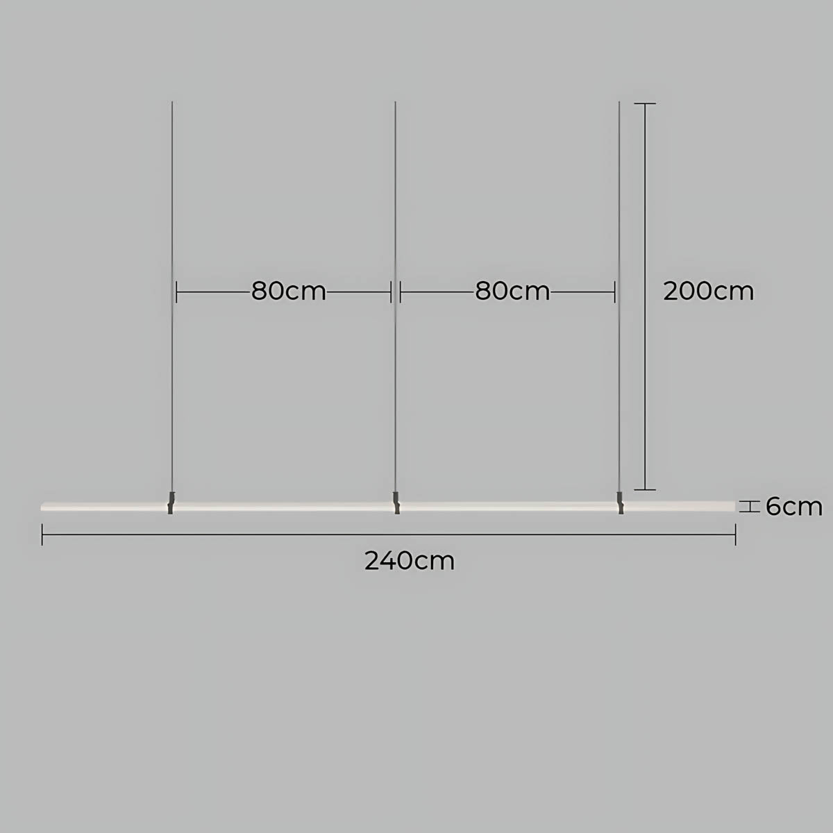 Elmwood Vessel Acrylic Linear Pendant Light — gallery image 15