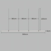 Elmwood Vessel Acrylic Linear Pendant Light — gallery image 16