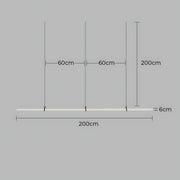 Elmwood Vessel Acrylic Linear Pendant Light — gallery image 14